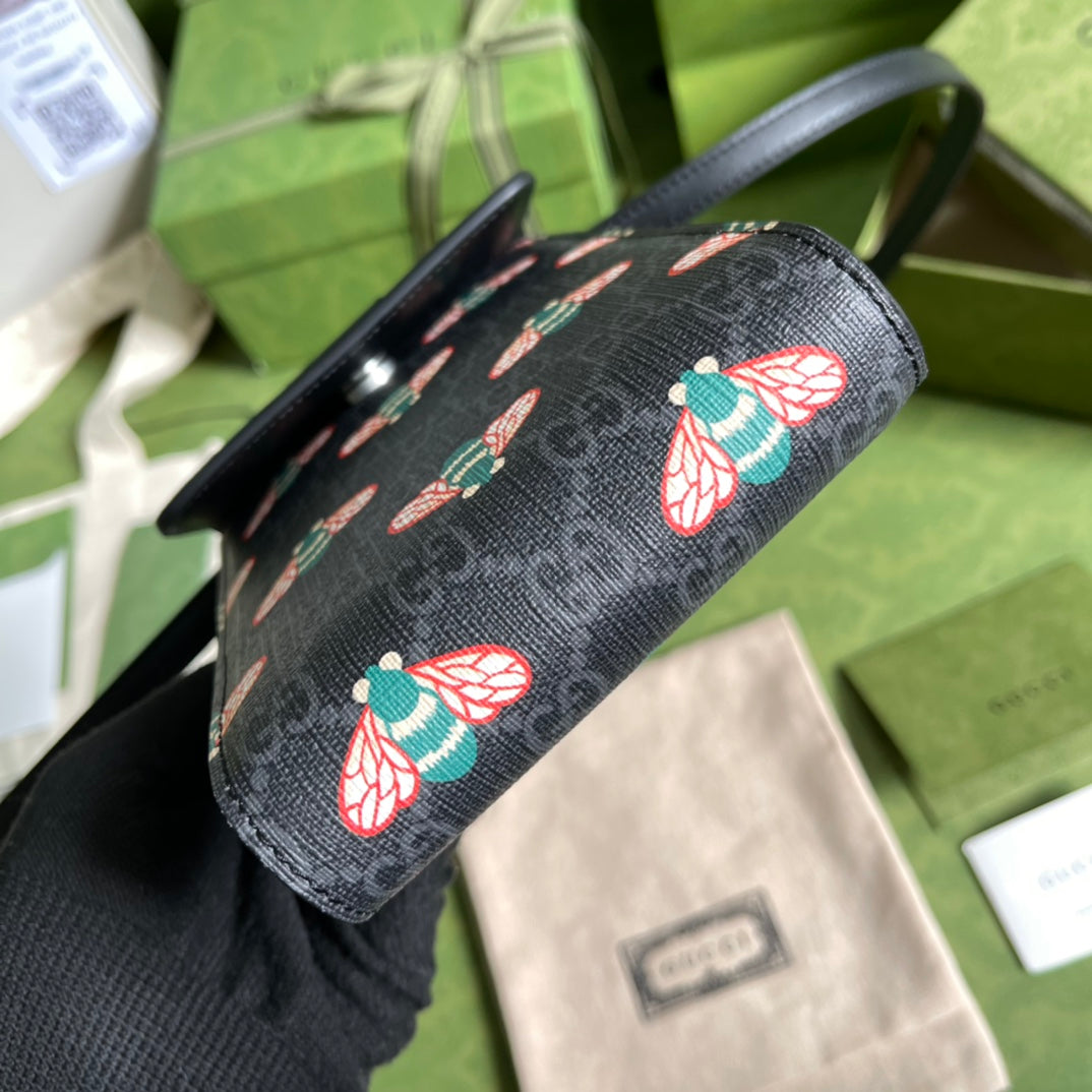 Gucci 黑色蜜蜂手機包