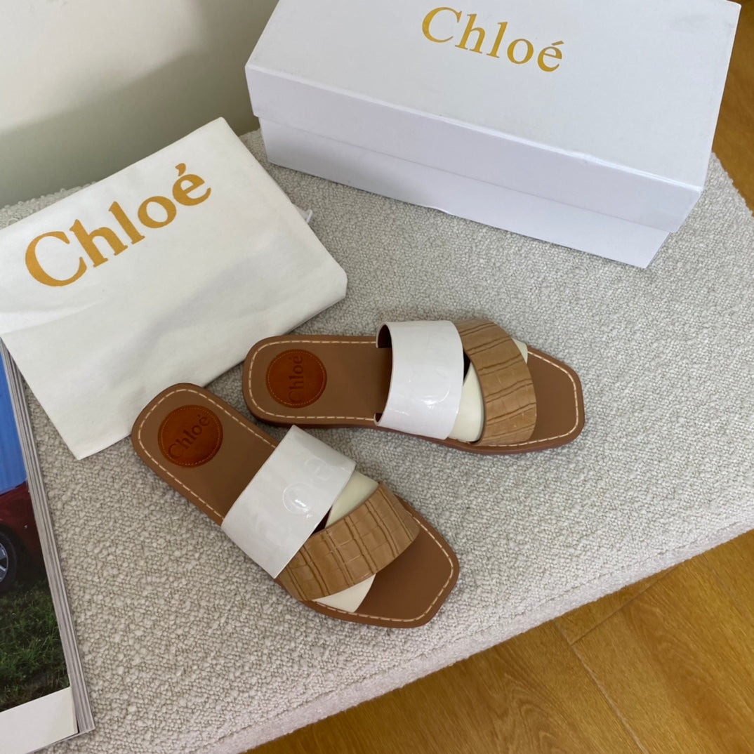 Chloe鞋-Chloe 拼色拖鞋