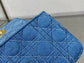 Dior Caro 小號20cm-牛仔藍