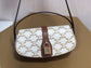 賽C家-Mini Tabou Clutch 鎖頭飾腋下包 老花白棕