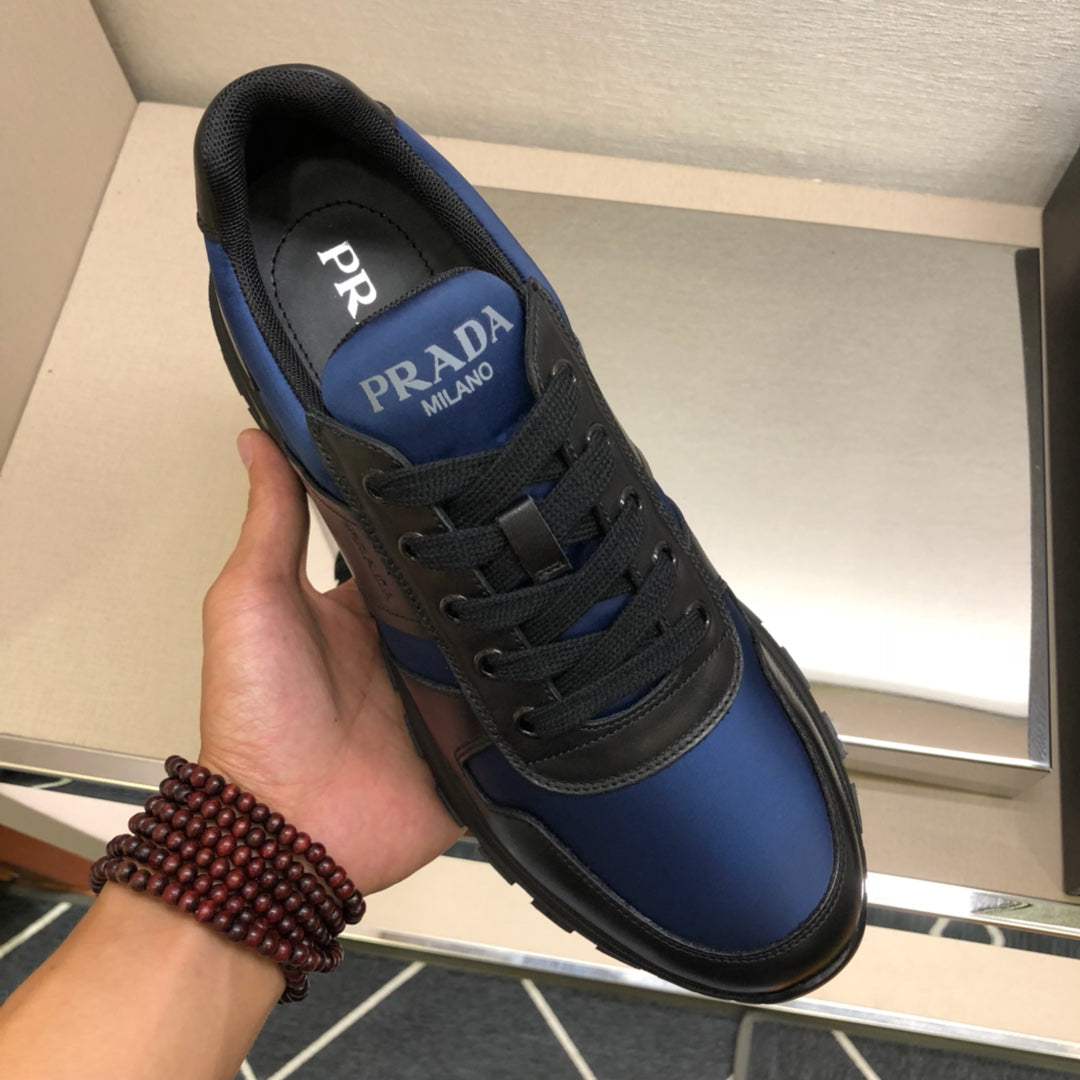 Pra-小牛皮 休閒運動鞋 藍色