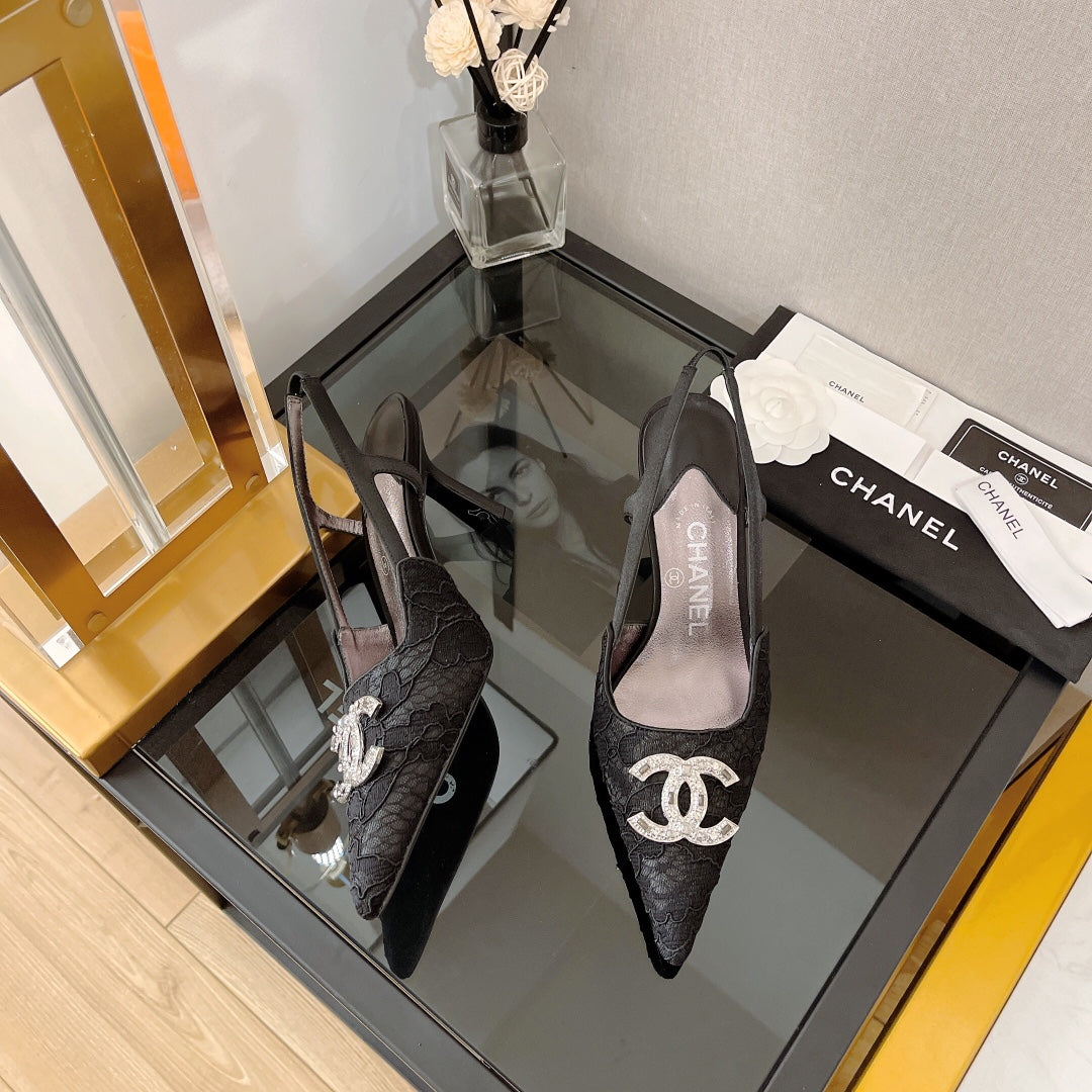 小香家-水鑽扣高跟鞋 中古系列 6.5cm