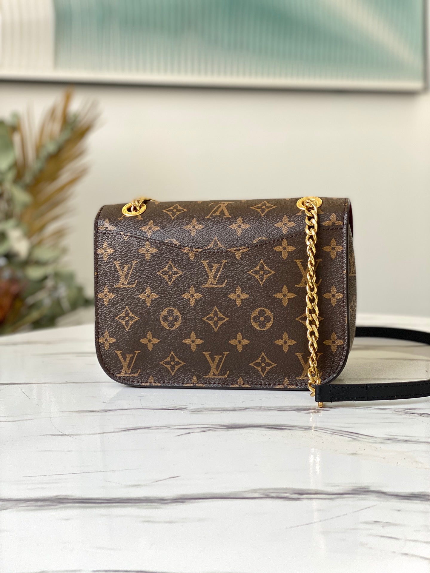 LV M45592 NeoMonceau手袋-老花紅色內裡