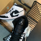N1K-AJ1Mid 高筒板鞋 休閒鞋 白黑色