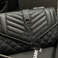 YSL 新品短夾 黑色黑扣