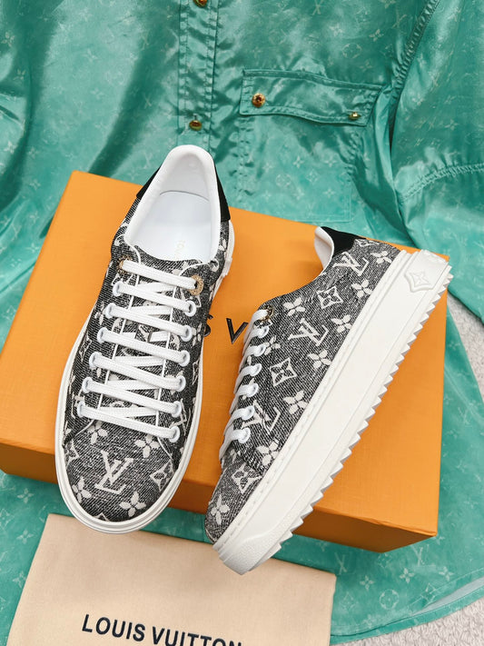 路L家-Vuitton x 草間彌生 經典小白鞋 灰色