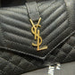 YSL 新品短夾 黑色金扣