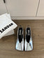 Jil sander-方頭高跟涼鞋 銀色
