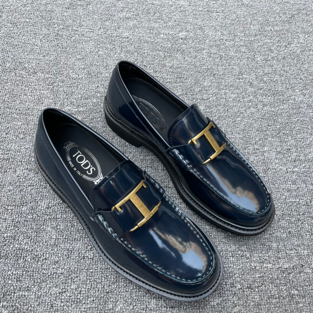 Tod-休閒皮鞋 福樂鞋 黑色