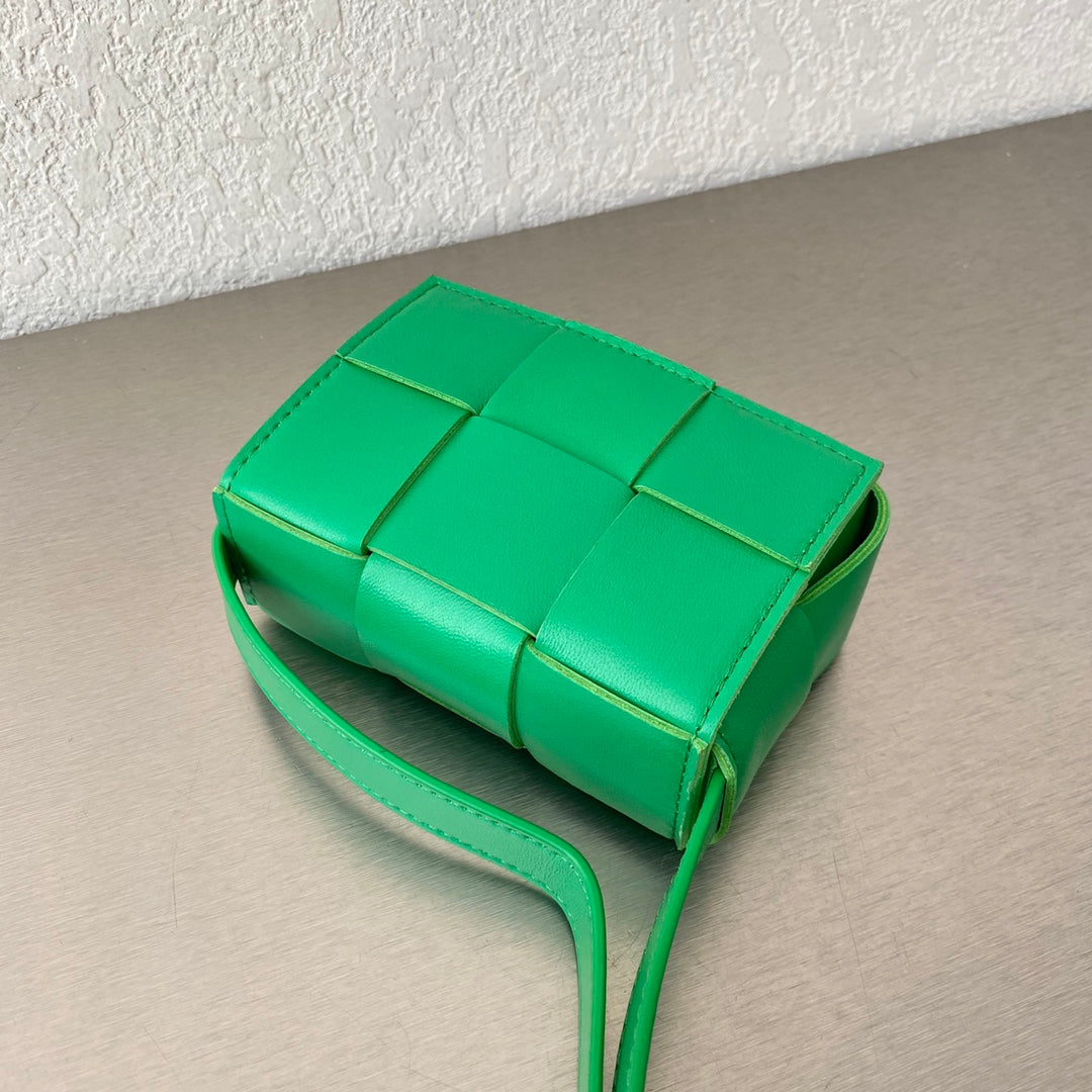 B編織-羊皮方格 Mini cassette Bag 迷你編織包 12x8x4cm