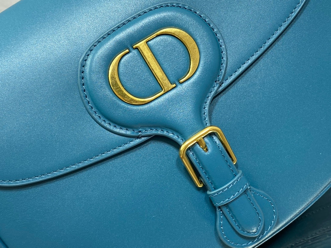 Dior Bobby-大號27cm-深海藍牛皮