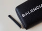 Balenciaga 拉鍊零錢包-荔枝牛皮