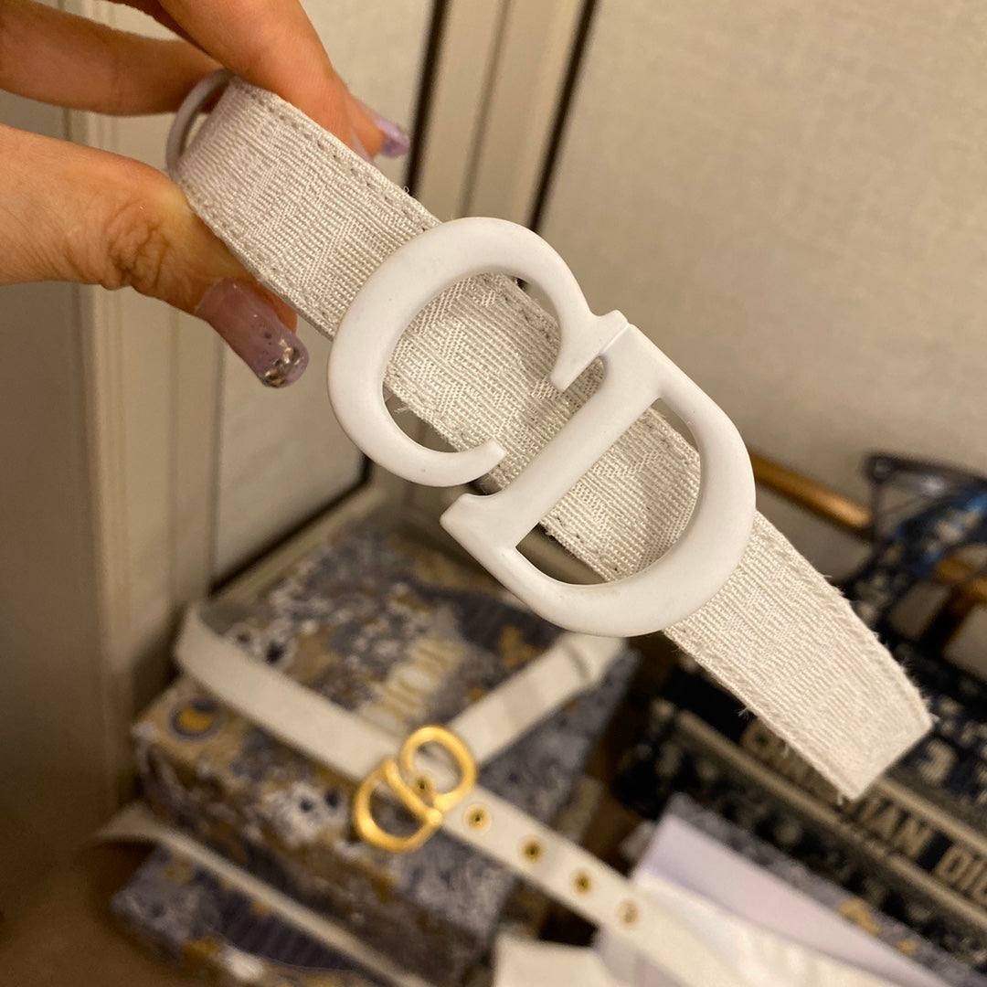 迪D家-白色皮帶-2.0cm