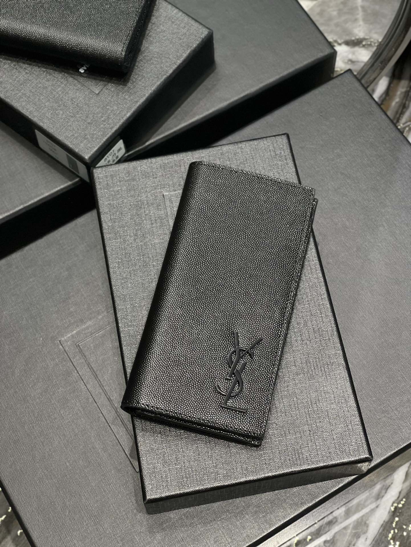 YSL 男士長款單折錢包