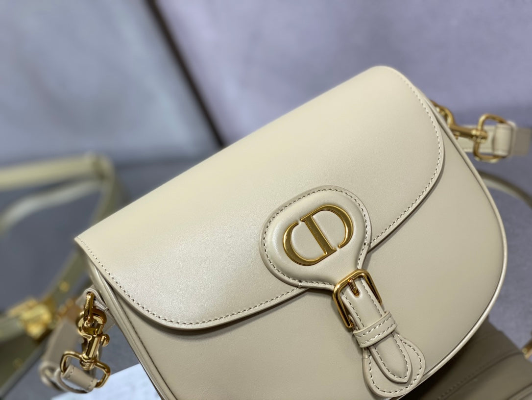 Dior Bobby-中號22cm-奶油杏色牛皮