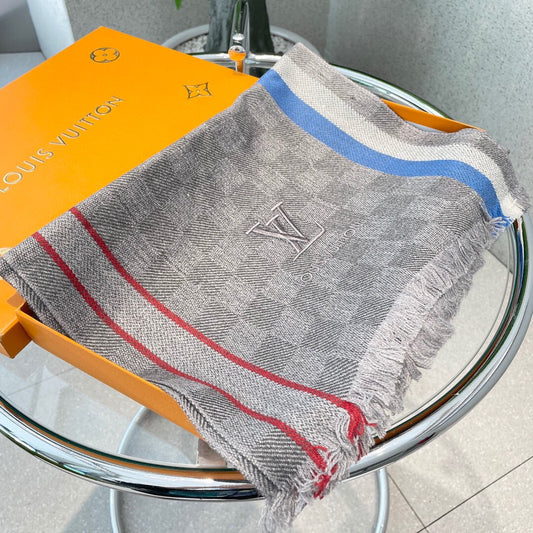 路L家-頂級羊絨圍巾 180*32cm 100%羊絨 灰色