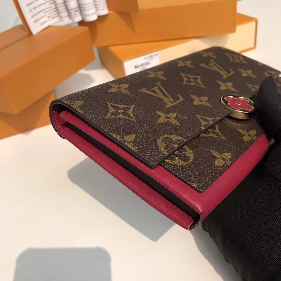 LV M64585 Flore 翻蓋長夾