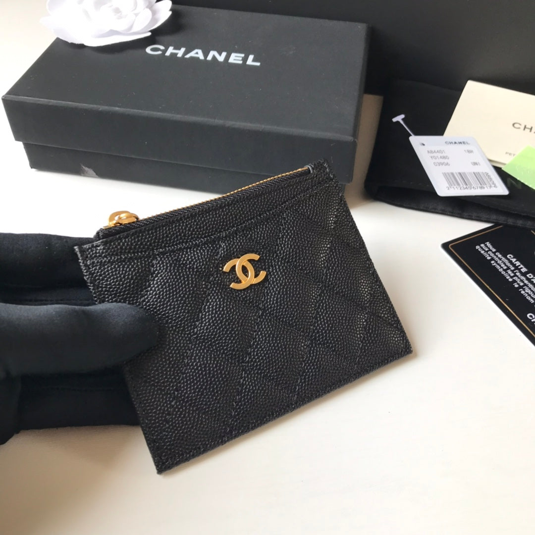Chanel 拉鍊卡包-扁卡包