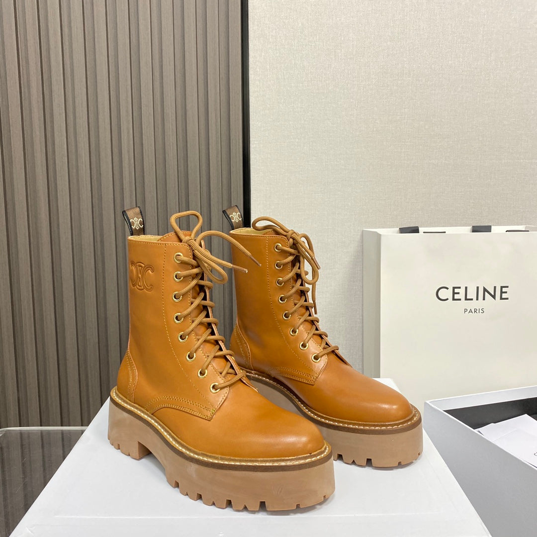 賽C家-繫帶厚底靴 跟高5cm (尺碼35-39，40訂製）