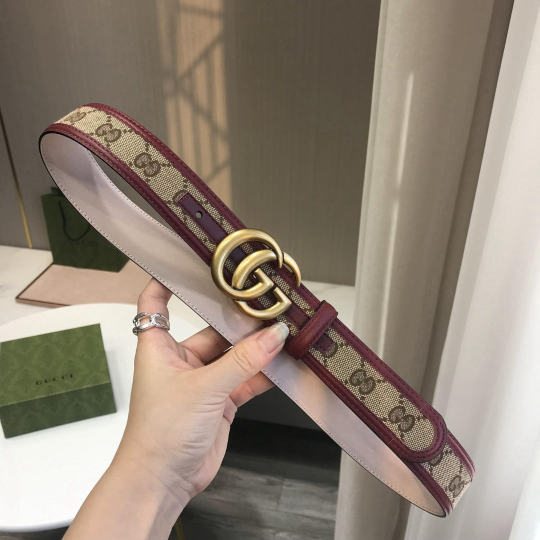 古G家-咖色皮帶-3.0cm