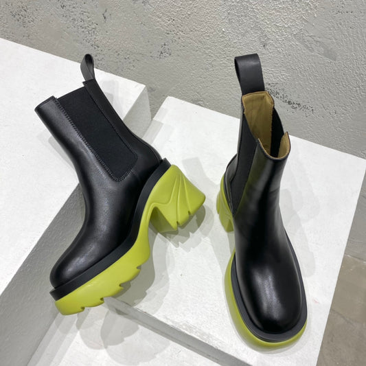 B編織-22ss 厚底中筒靴(35-39,40-41可訂製)
