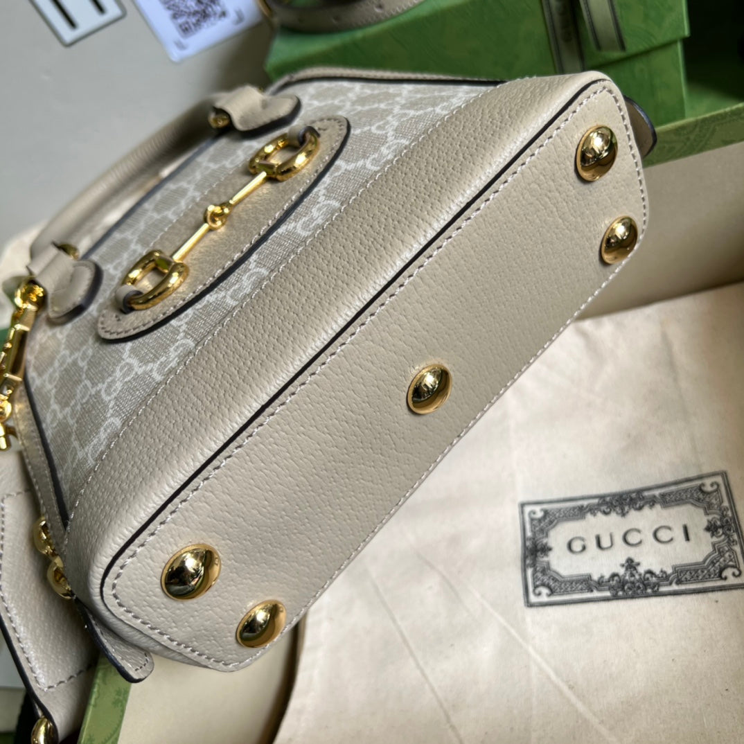 古G家-Ophidia 方形復古 手提包 20x19.5x7.5 燕麥色