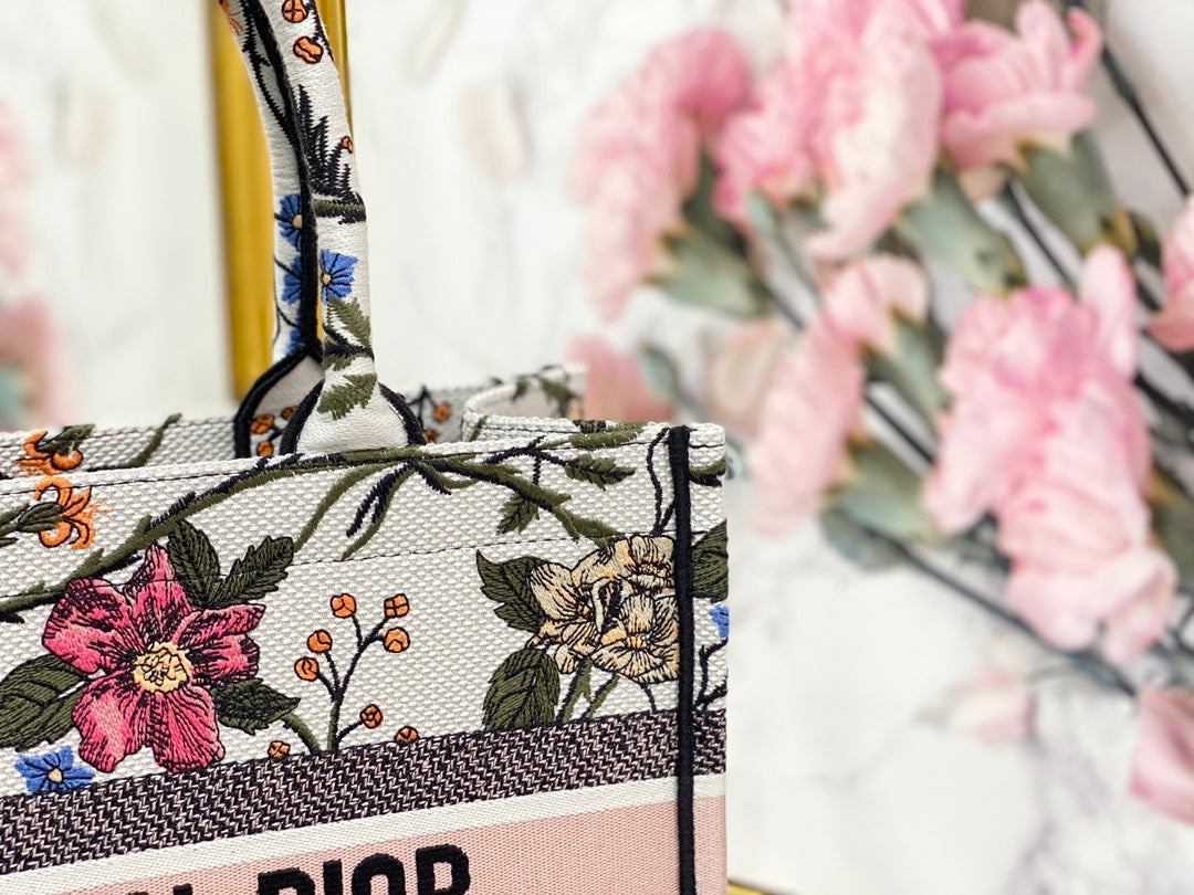 Dior Book Tote-小號36.5cm-月季花