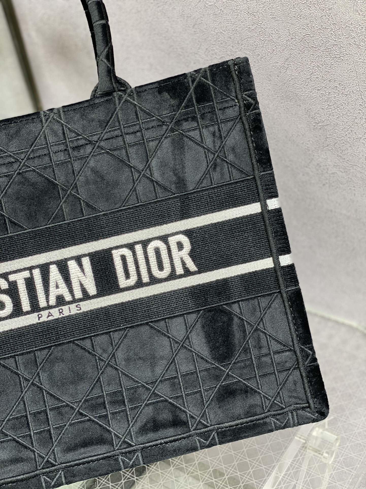 Dior Book Tote-小號36.5cm-秋冬絲絨菱格系列
