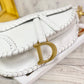 Dior Saddle 馬鞍包-編織-大號白色-25.5cm
