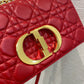 Dior Caro 小號20cm-紅色小牛皮