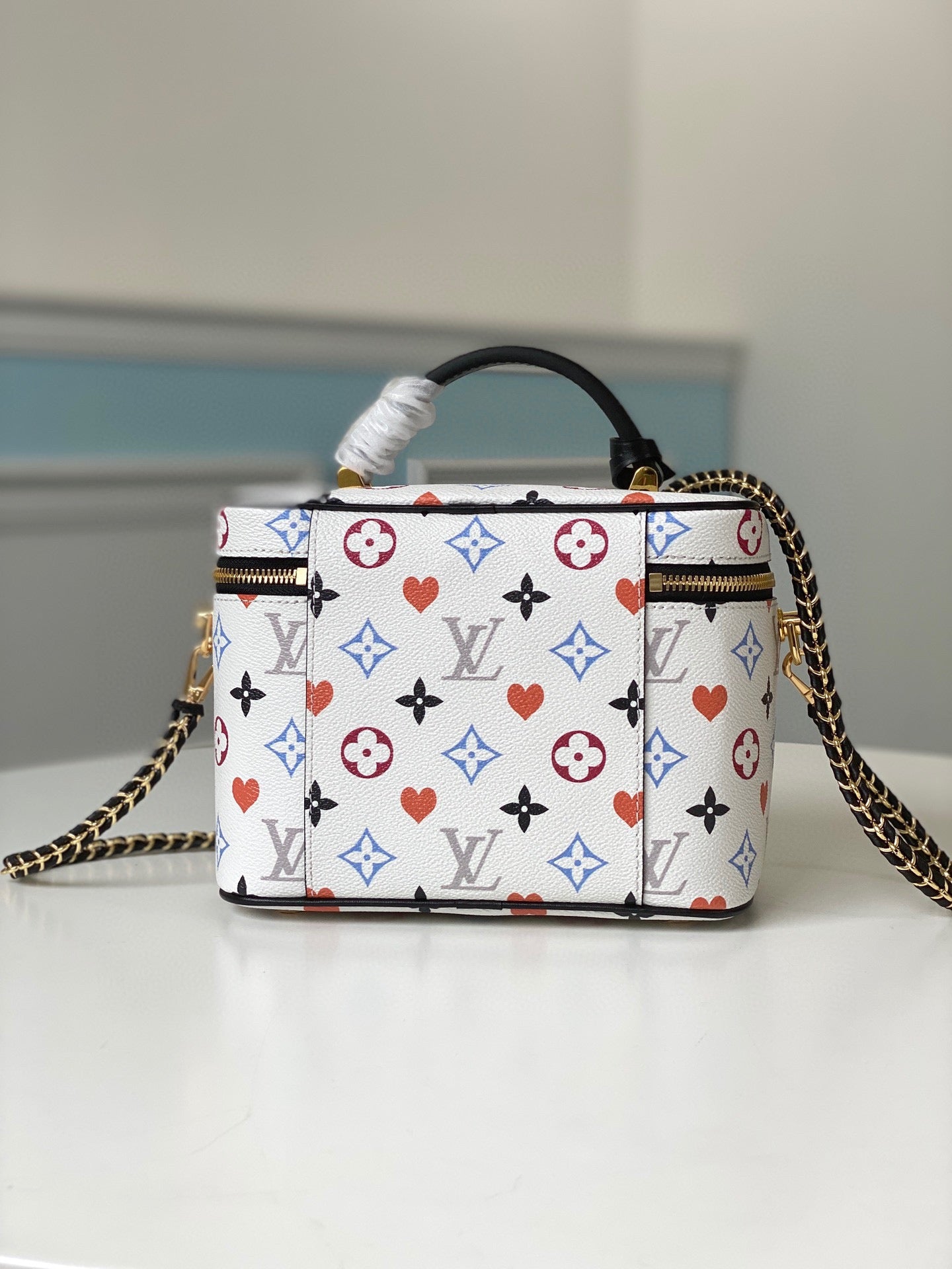 LV M57482 白彩撲克系列VANITY 中號手袋