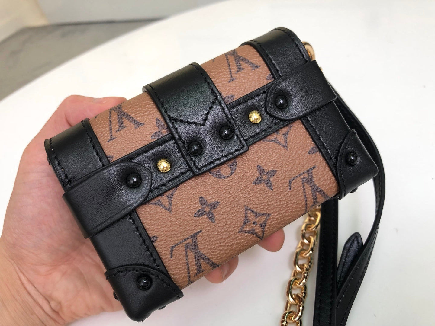 M62553 路L家-Essential Trunk手袋 迷你黃花小盒錢包