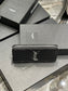 YSL 拉鍊長夾 黑色銀扣