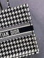 Dior Book Tote-大號41.5cm-黑色千鳥格