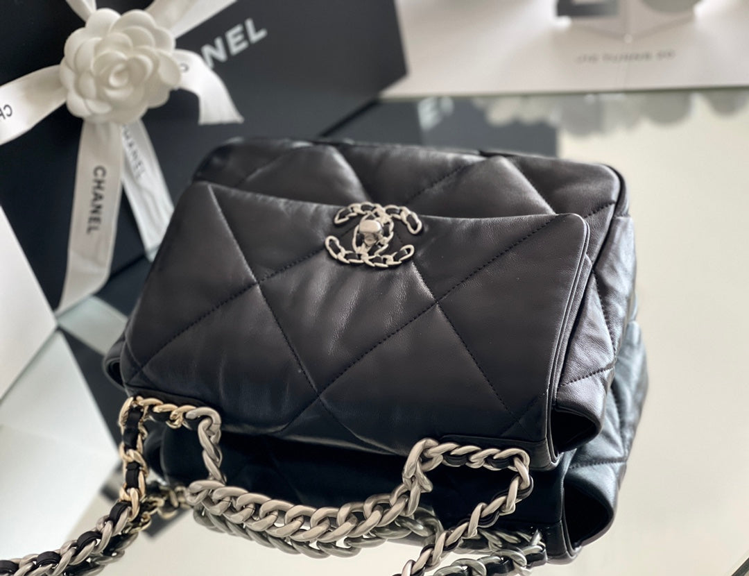 小香家-2022早春系列 19Bag  黑色銀扣 小號