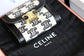 Celine 小號TRIOMPHE刺繡織物錢包-黑色