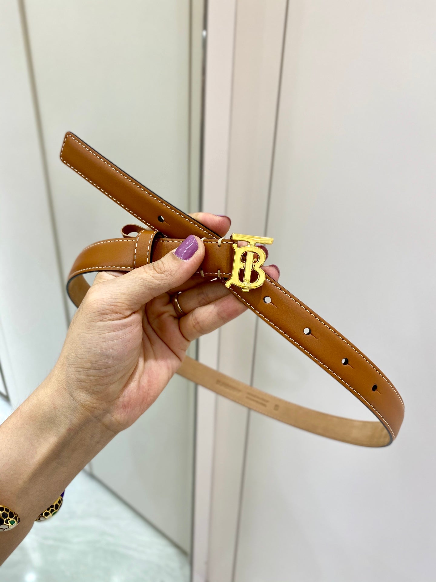 巴B家-咖色皮帶-2.0cm