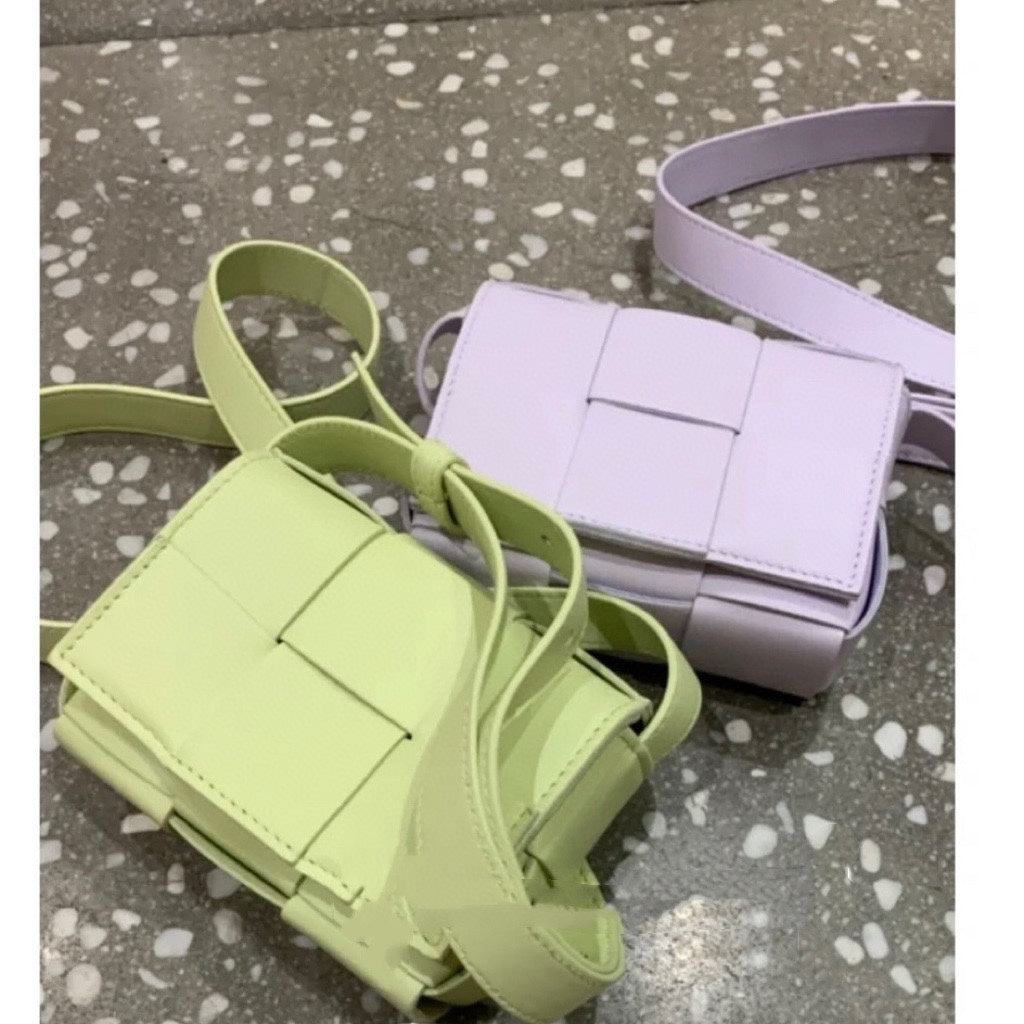 B編織-羊皮方格 Mini cassette Bag 迷你編織包