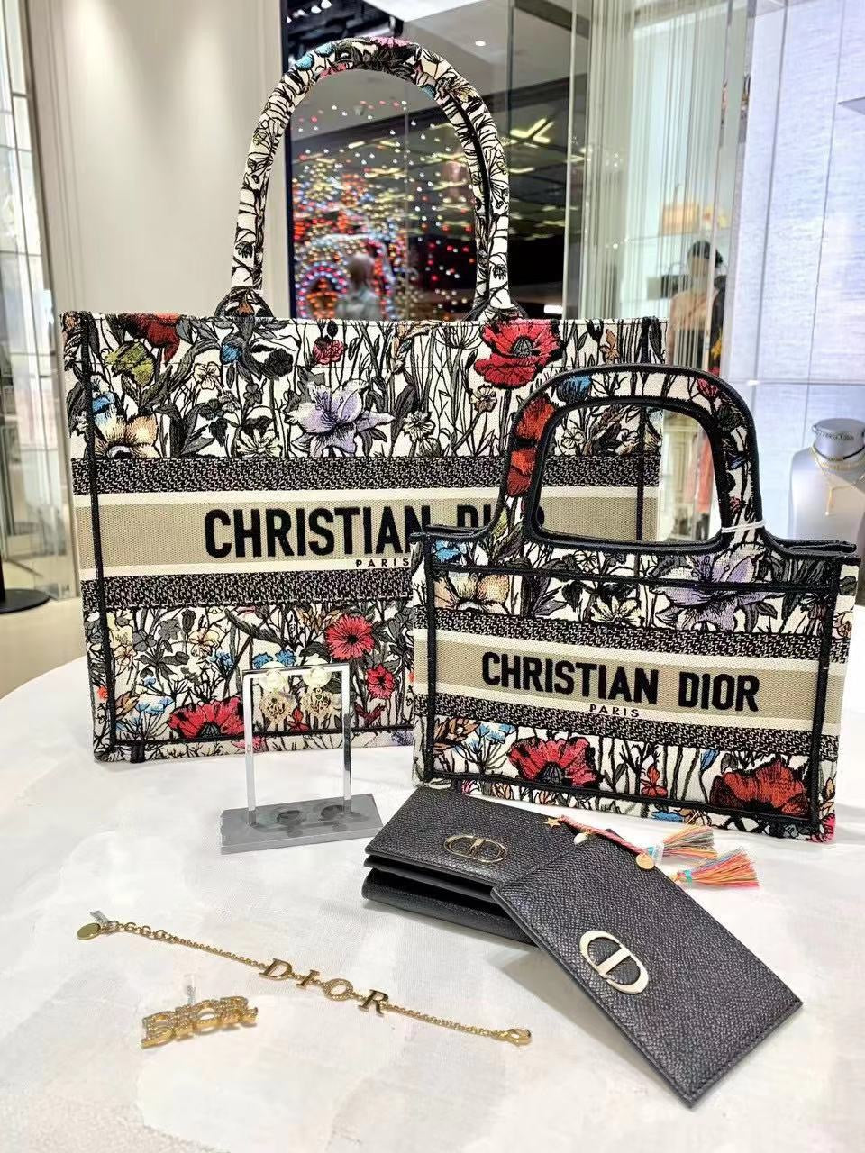 Dior Book Tote Mini 23cm-月季花系列