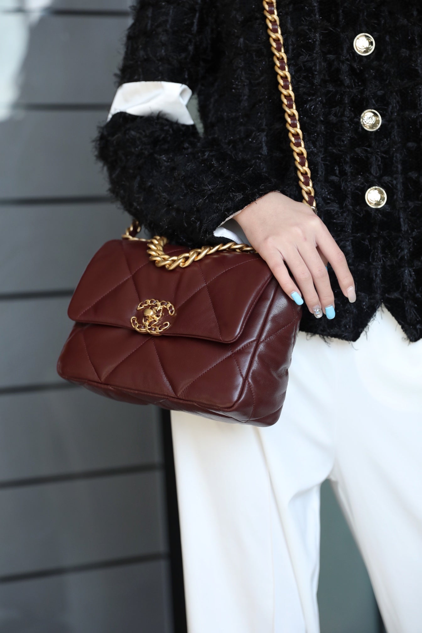 Chanel 19Bag-小號深棗紅