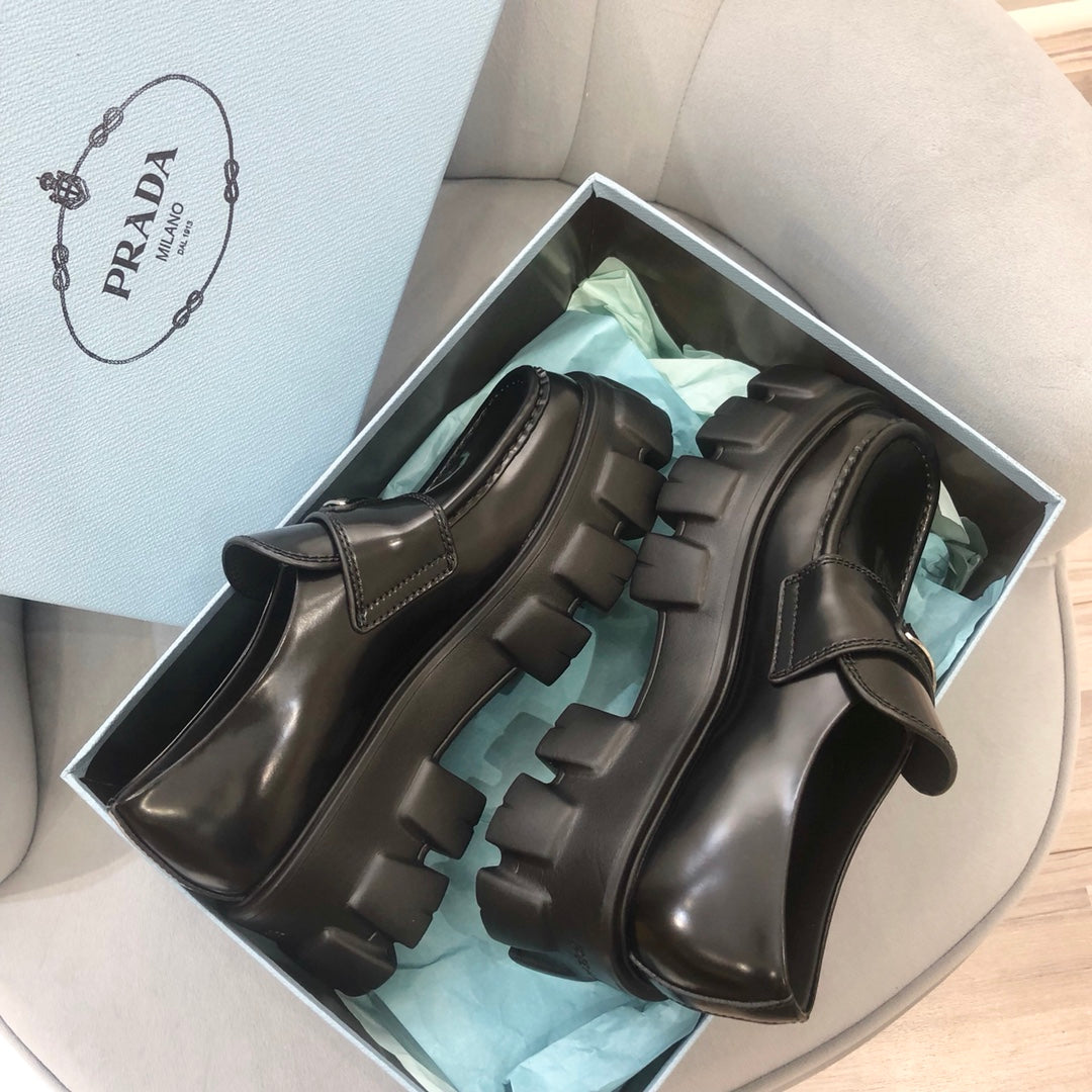 Prada鞋-Prada Monolith 方頭經典款 樂福鞋