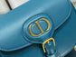 Dior Bobby-小號18cm-深海藍牛皮