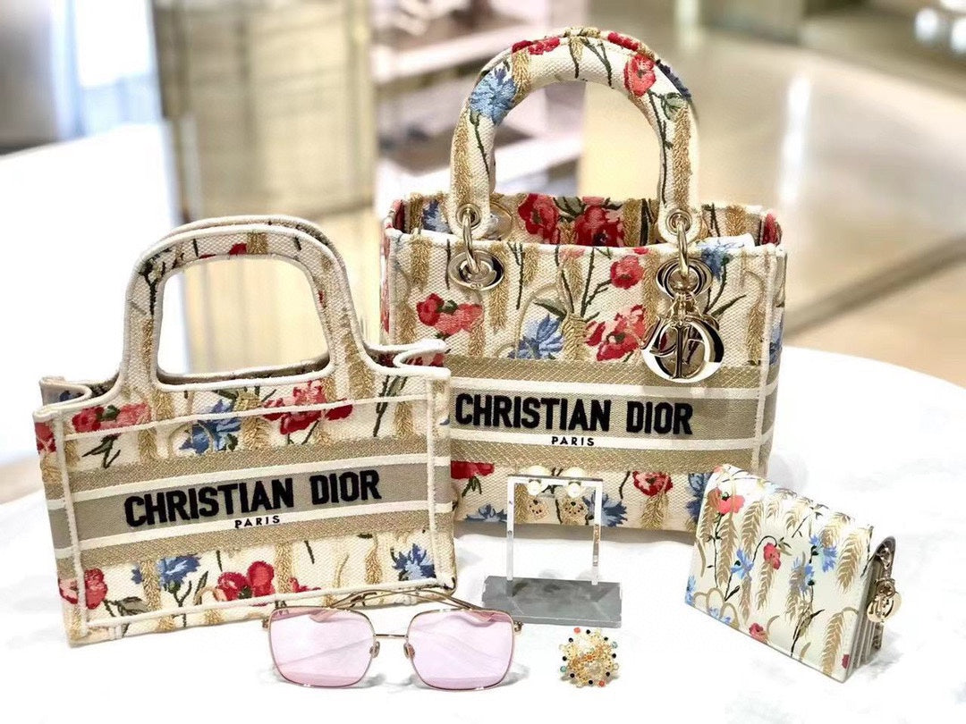 Dior Book Tote-Mini 23cm-新年限定花卉