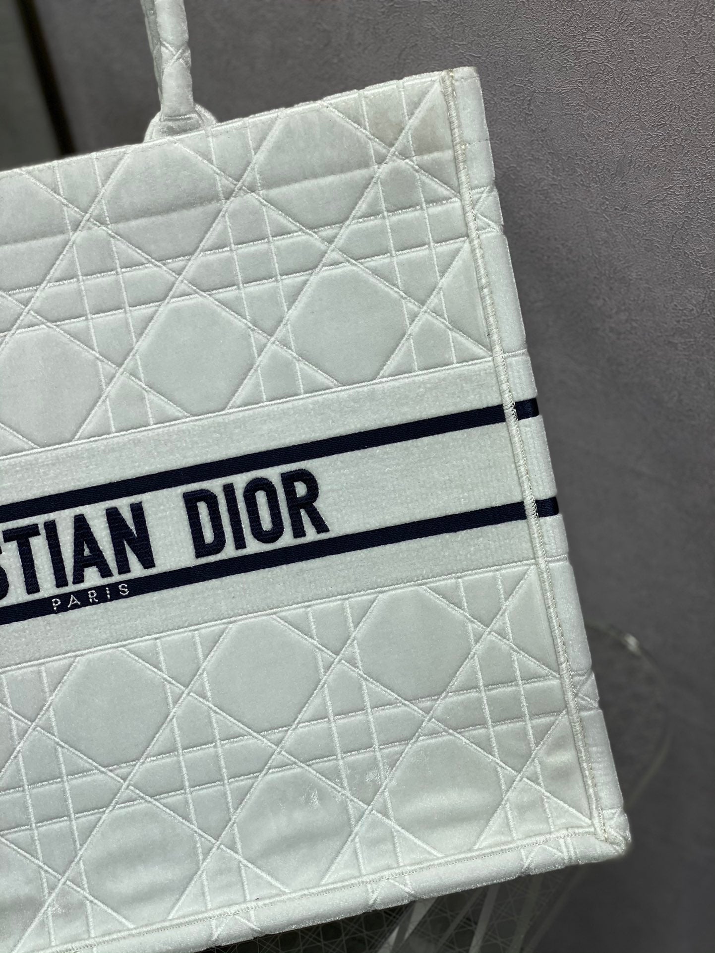 Dior Book Tote-大號41.5cm-秋冬絲絨菱格系列
