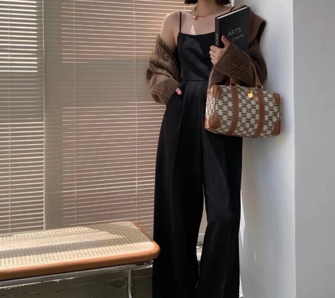 Celine TRIOMPHE_BOSTON 波士頓包-刺繡棕色