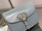 Dior Bobby-中號22cm-藍色牛皮