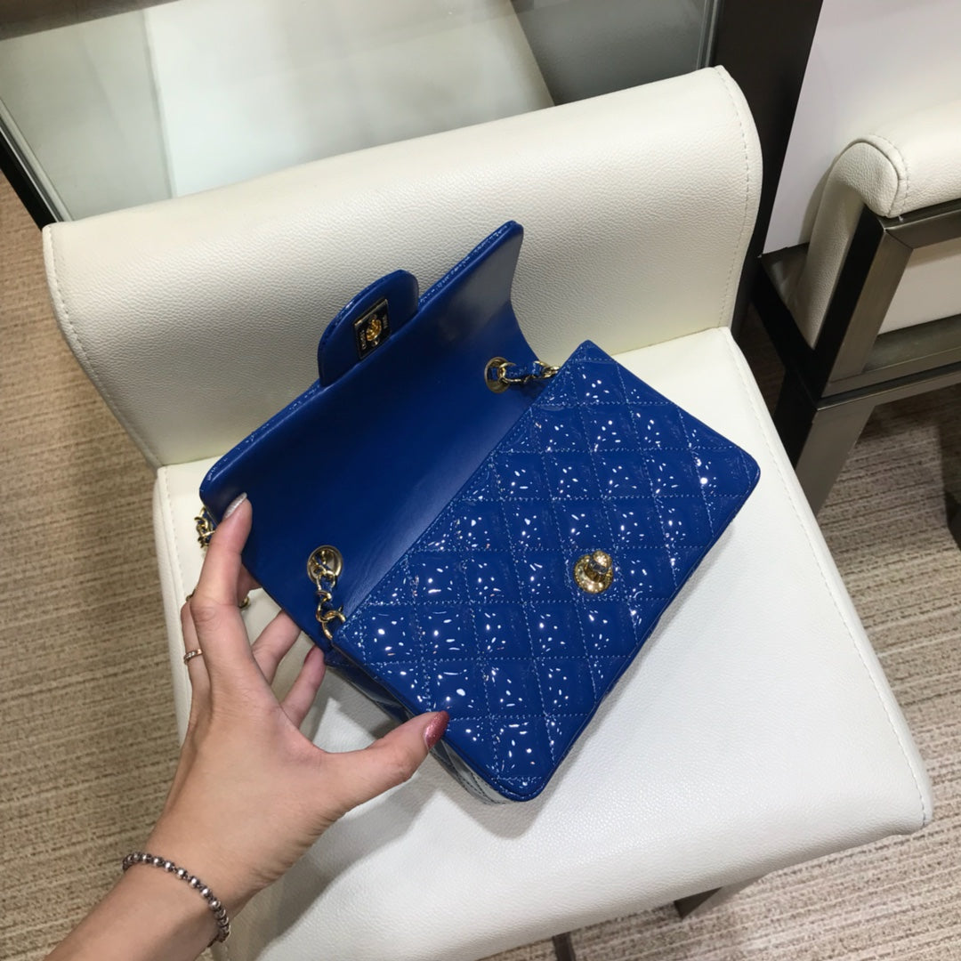 小香家-CF包 漆皮 金鍊 20cm