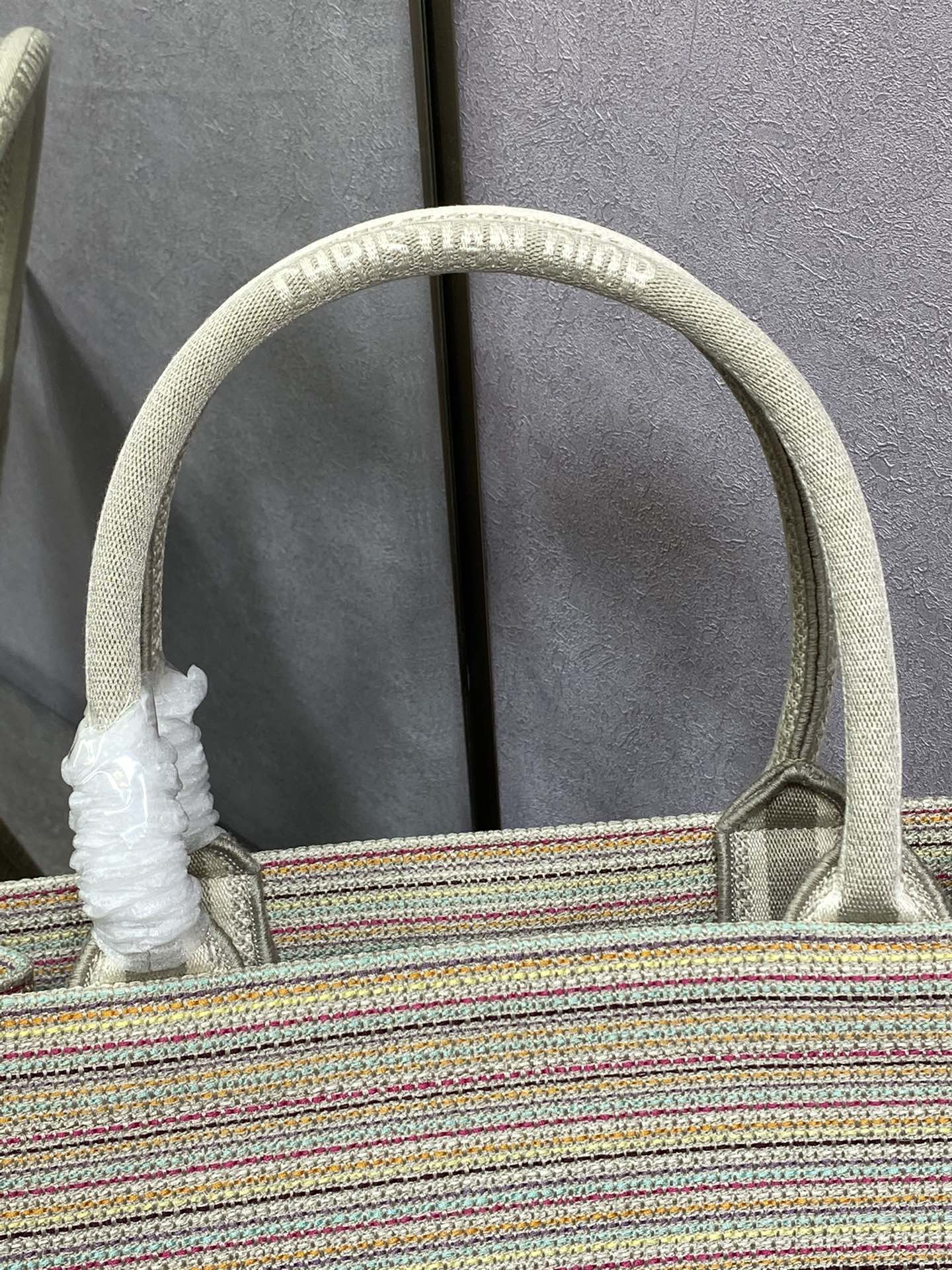 Dior Book Tote-小號36.5cm-金絲條紋
