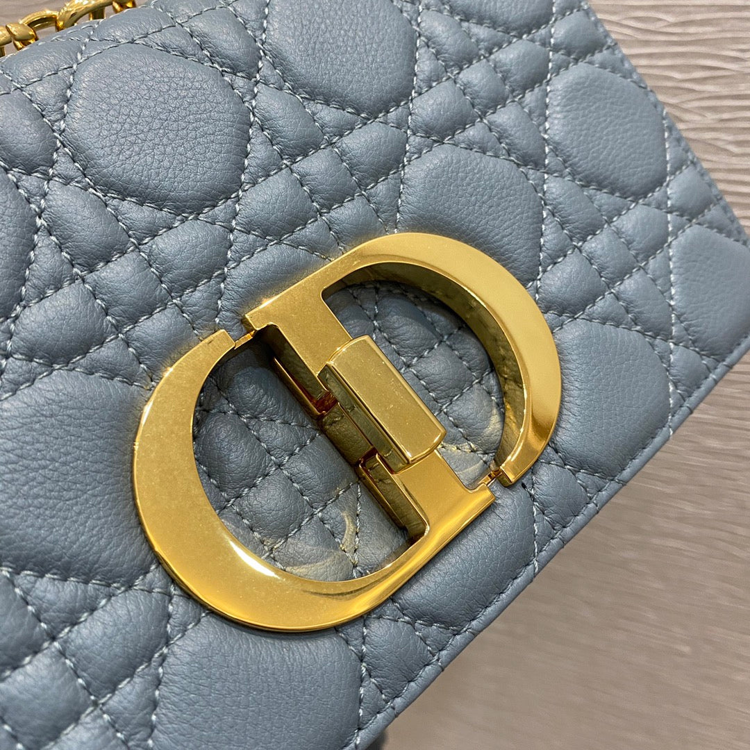 Dior Caro 小號20cm-馬卡龍藍