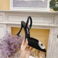 Manolo Blahnik-22SS 晶飾搭扣高跟鞋 黑色 8cm